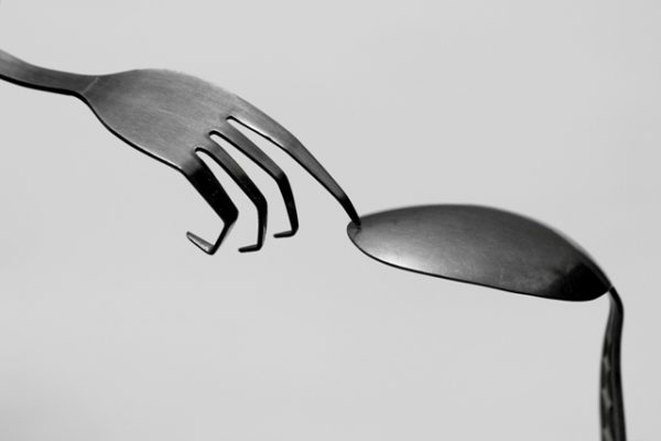 fork and spoon creative photo for picking up the discontent