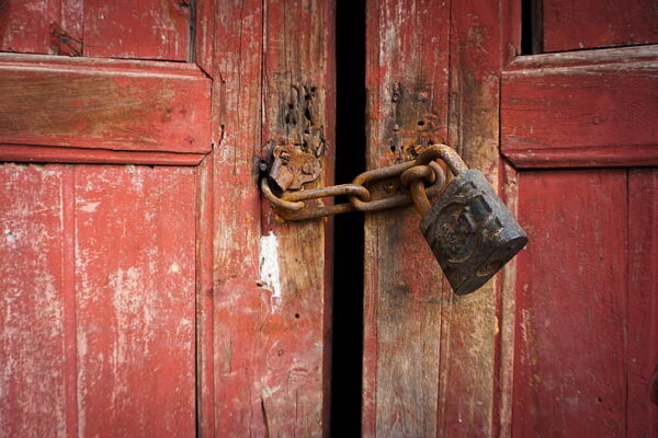 old locked door creative photo for scottshak's poem