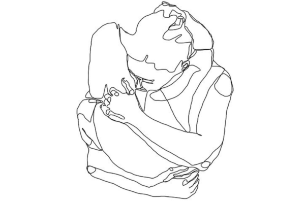 your embrace poem minimalist sketch for scottshak's poem